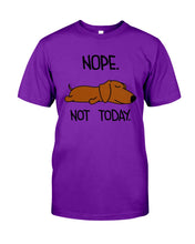 Load image into Gallery viewer, Dachshund Nope Not Today For Dachshunds Lovers Guys Tee