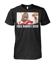 Load image into Gallery viewer, Free Rodney Reed Raise Your Voice 2 Guys Tee