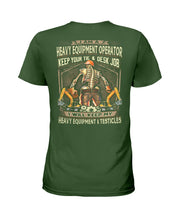 Load image into Gallery viewer, Heavy Equipment Operator Black T-Shirt Ladies Tee