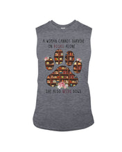 Load image into Gallery viewer, A Woman Cannot Survive On Books Alone T-Shirt Unisex Long Sleeve