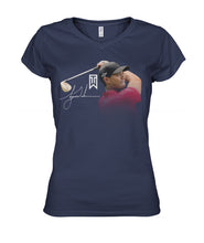 Load image into Gallery viewer, Tiger Wood Golf Lovers Autograph Shirt Ladies V-Neck