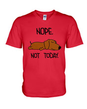 Load image into Gallery viewer, Dachshund Nope Not Today For Dachshunds Lovers Guys V-Neck