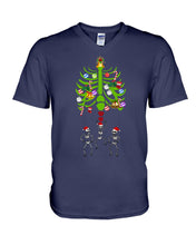 Load image into Gallery viewer, Merry Christmas Funny Dancing Skeleton Guys V-Neck