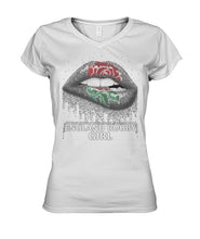 Load image into Gallery viewer, England Rugby Girl Rose Lips Funny Tee Ladies V-Neck