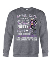 Load image into Gallery viewer, Tattoos Pretty Eyes Gift For April Girl T-Shirt Sweatshirt