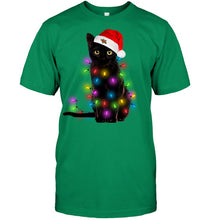 Load image into Gallery viewer, Cat Merry And Bright New Guys Tee