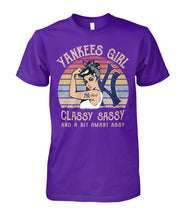 Load image into Gallery viewer, Yankees Girl Classy Sassy Funny Gift T-Shirt Guys Tee