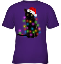 Load image into Gallery viewer, Cat Merry And Bright New Youth Tee