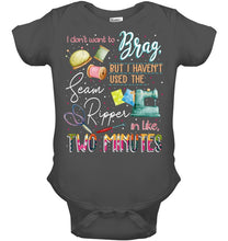 Load image into Gallery viewer, Brag Sean Ripper In Two Minutes Funny T-Shirt Baby Onesie