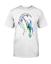 Load image into Gallery viewer, Dragon With Butterfly Wings Dragon Flowers Youth Tee