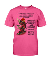 Load image into Gallery viewer, Samurai Consistent Persistent Resilient Quote T-Shirt Guys Tee