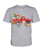 Load image into Gallery viewer, Merry Christmas In Town Cow Lovers Gift For Farmers Guys V-Neck