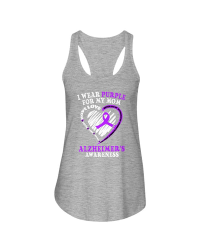 Alzheimer Awareness Daughter For Mom T-Shirt Ladies Flowy Tank