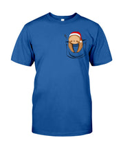 Load image into Gallery viewer, Pocket Slothmas Christmas Gift Funny T-Shirt Guys Tee