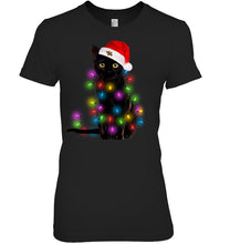 Load image into Gallery viewer, Cat Merry And Bright New Ladies Tee