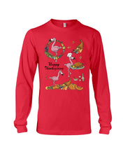 Load image into Gallery viewer, Flamingo Happy Thanksgiving Unisex Long Sleeve