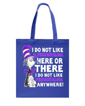 Load image into Gallery viewer, Fibromyalgia Anywhere Break Cancer Spirit T-Shirt Basketweave Tote Bag