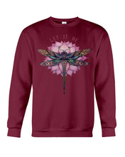 Load image into Gallery viewer, Let It Be Dragonfly Lotus Sweatshirt