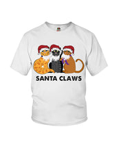 Load image into Gallery viewer, Santa Claws Funny Gift Christmas Gift For Cat Lovers Youth Tee