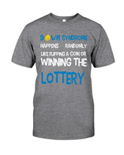 Load image into Gallery viewer, Down Syndrome Lottery Black T-Shirt Gift Guys Tee