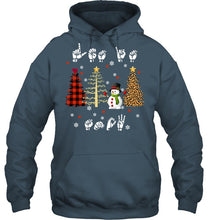 Load image into Gallery viewer, Let It Snow Christmas Snowman Asl Gift Tee Hoodie