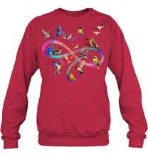 Load image into Gallery viewer, Bird Colorful Infinity Sign Sweatshirt