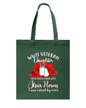 Load image into Gallery viewer, Wwii Veteran Daughter Their Heroes Basketweave Tote Bag