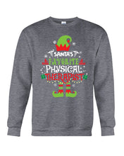 Load image into Gallery viewer, Santa's Favorite Physical Therapist Black T-Shirt Sweatshirt