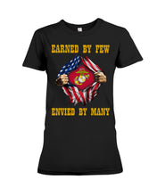 Load image into Gallery viewer, Earned By Few Envied By Many Black T-Shirt Ladies Tee