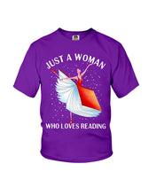 Load image into Gallery viewer, Just A Woman Loves Dancing And Reading Books Youth Tee
