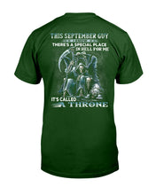 Load image into Gallery viewer, Throne September Guy Special Place Black T-Shirt Guys Tee