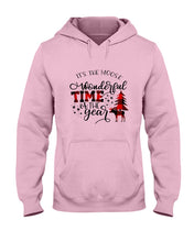 Load image into Gallery viewer, Funny Moose Wonderful Time Christmas Gift For Family Hoodie
