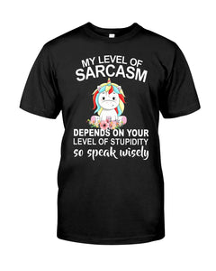 Unicorn Sarcasm Speak Wisely Funny Quote Mug