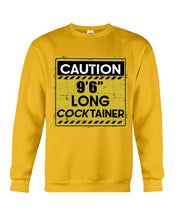 Load image into Gallery viewer, Caution 9&#39;6&#39;&#39; Long Cocktainer Black T-Shirt Sweatshirt