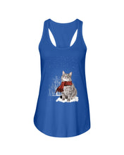 Load image into Gallery viewer, Cute Cat Christmas Gift For Cat Lovers Custom T-Shirt Ladies Flowy Tank