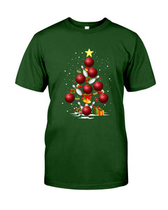 Bowling   Bowling Christmas Tree Christmas T-Shirt Guys Tee