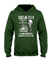 Load image into Gallery viewer, Death Smiles At Every Marines Smile Back Hoodie
