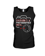 Load image into Gallery viewer, Every One Is A Photographer Black T-Shirt Unisex Tank Top