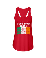 Load image into Gallery viewer, Stubborn Irish Flag Love Ireland Custom T-Shirt Ladies Flowy Tank