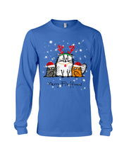Load image into Gallery viewer, Merry Fluffmas Cute Cats Gift For Cat Lovers Unisex Long Sleeve