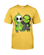 Load image into Gallery viewer, Cute Little Jack Skellington Grinch Best Friend Christmas Gift Shirt Guys Tee
