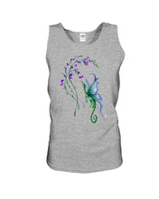 Load image into Gallery viewer, Dragon With Butterfly Wings Dragon Flowers Unisex Tank Top