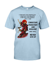Load image into Gallery viewer, Samurai Consistent Persistent Resilient Quote T-Shirt Guys Tee