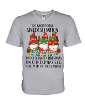 Load image into Gallery viewer, Swedish Christmas Gnome Cute Gift Tee Guys V-Neck