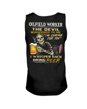Load image into Gallery viewer, Oilfield Worker Beer Lover Gift Funny Tee Unisex Tank Top