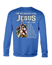 Load image into Gallery viewer, Jesus August My God Horoscope Black T-Shirt Sweatshirt