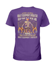Load image into Gallery viewer, Heavy Equipment Operator Black T-Shirt Ladies Tee