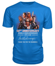 Load image into Gallery viewer, 50Th Anniversary Arnold Schwarzenegger Terminator Cool Design T-Shirt 1970-2020 Guys Tee