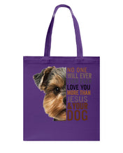 Load image into Gallery viewer, No One Will Ever Ever Ever Love You More Than Dog Gift For Dog Lovers T-Shirt Basketweave Tote Bag