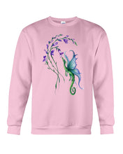 Load image into Gallery viewer, Dragon With Butterfly Wings Dragon Flowers Sweatshirt